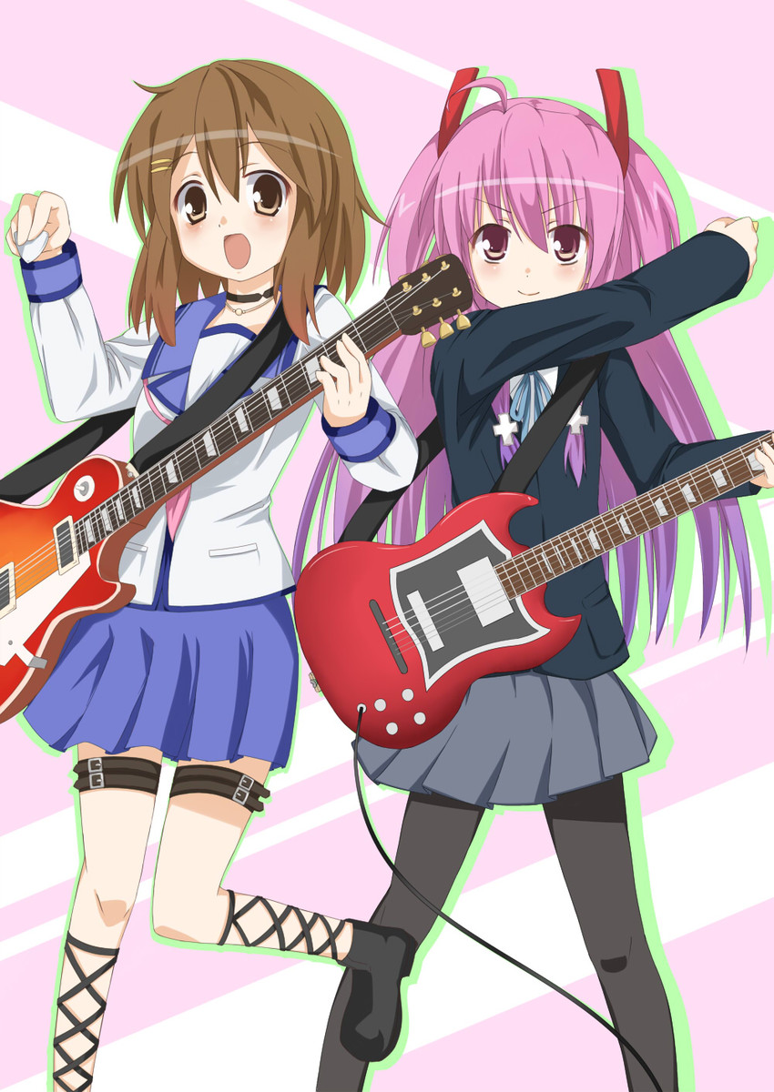 hirasawa yui and yui (k-on! and 1 more) drawn by hisae_(hisae_collect)
