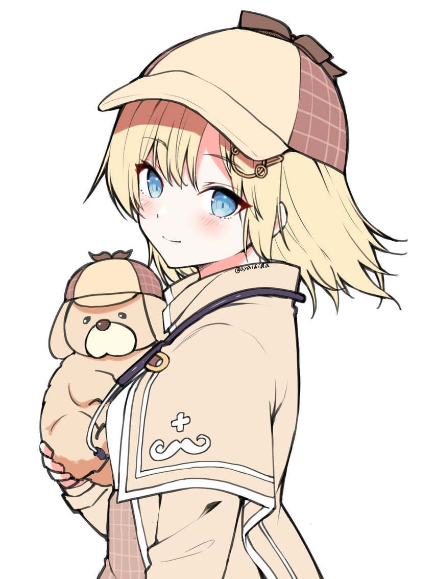 watson amelia and bubba (hololive and 1 more) drawn by ishida_aya