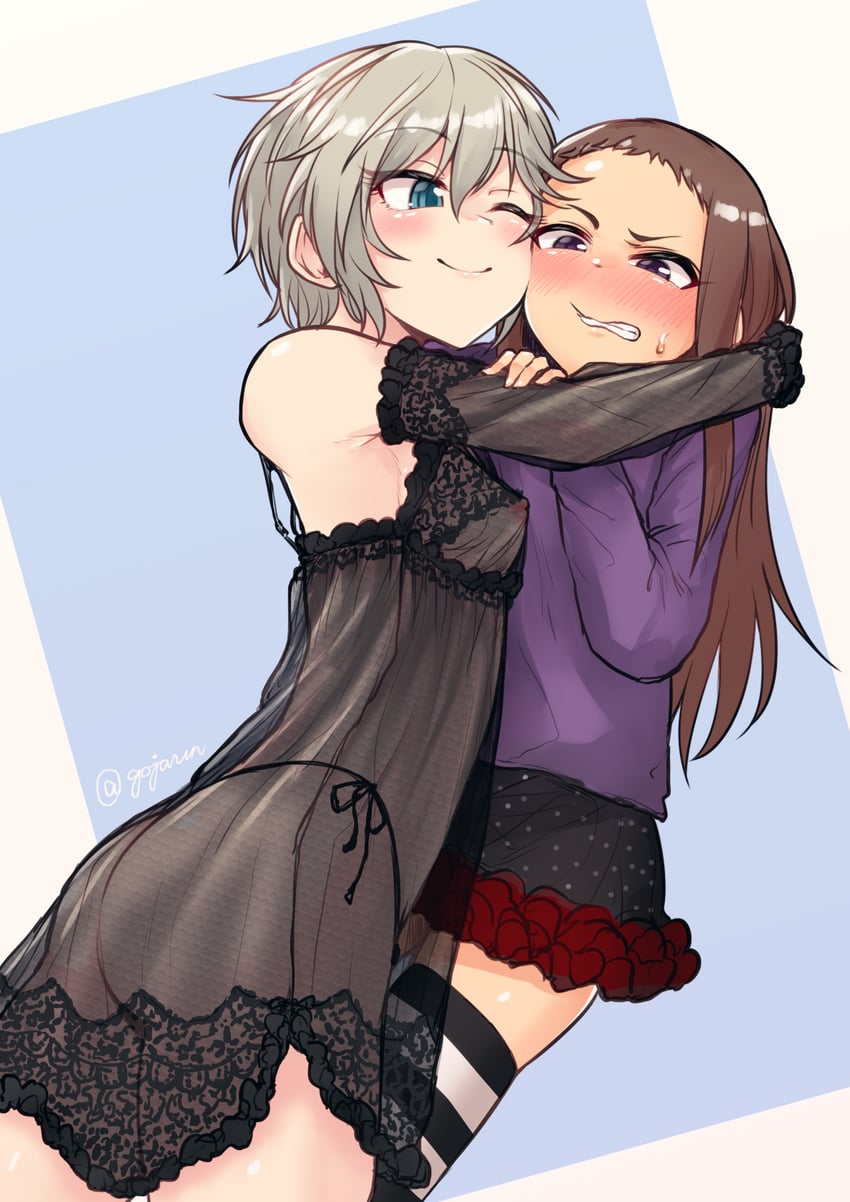 anastasia and koseki reina (idolmaster and 1 more) drawn by gojarun