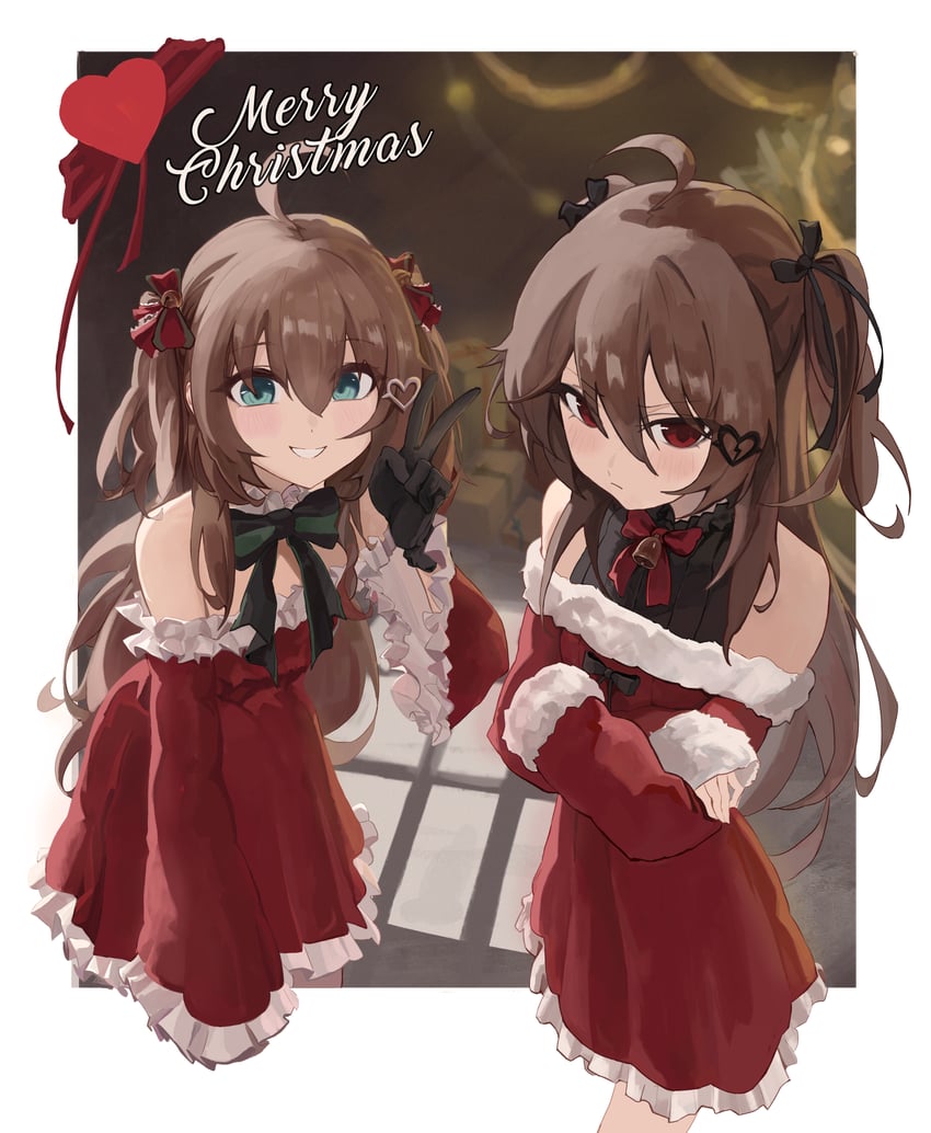 neuro-sama and evil neuro-sama (vedal ai) drawn by mbkona