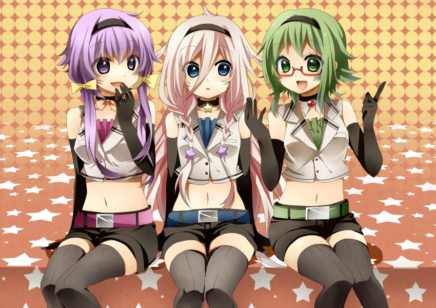 yuzuki yukari, gumi, and ia (vocaloid and 1 more) drawn by sakura_yuki_(clochette)