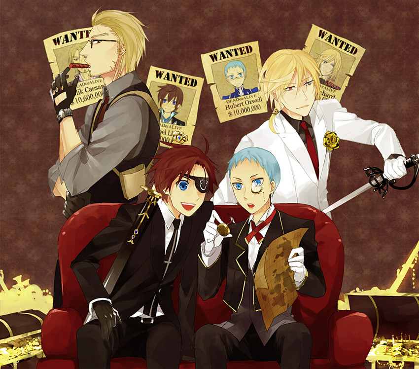 asbel lhant, hubert ozwell, richard, and malik caesars (tales of and 1 more) drawn by sen_nai