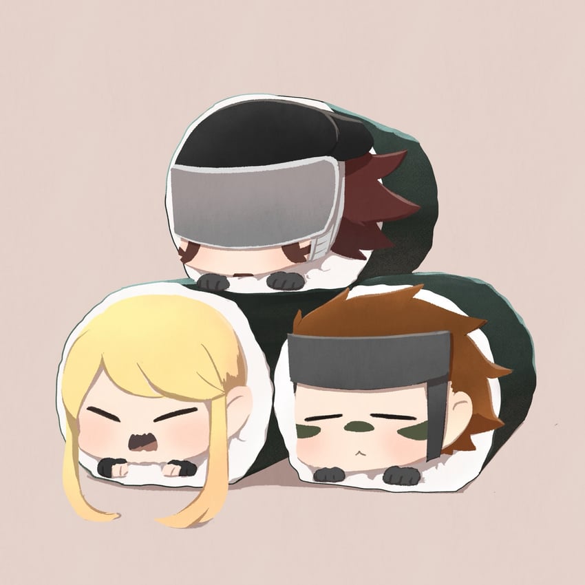 kasuga, sarutobi sasuke, and fuuma kotarou (sengoku basara) drawn by surushiru