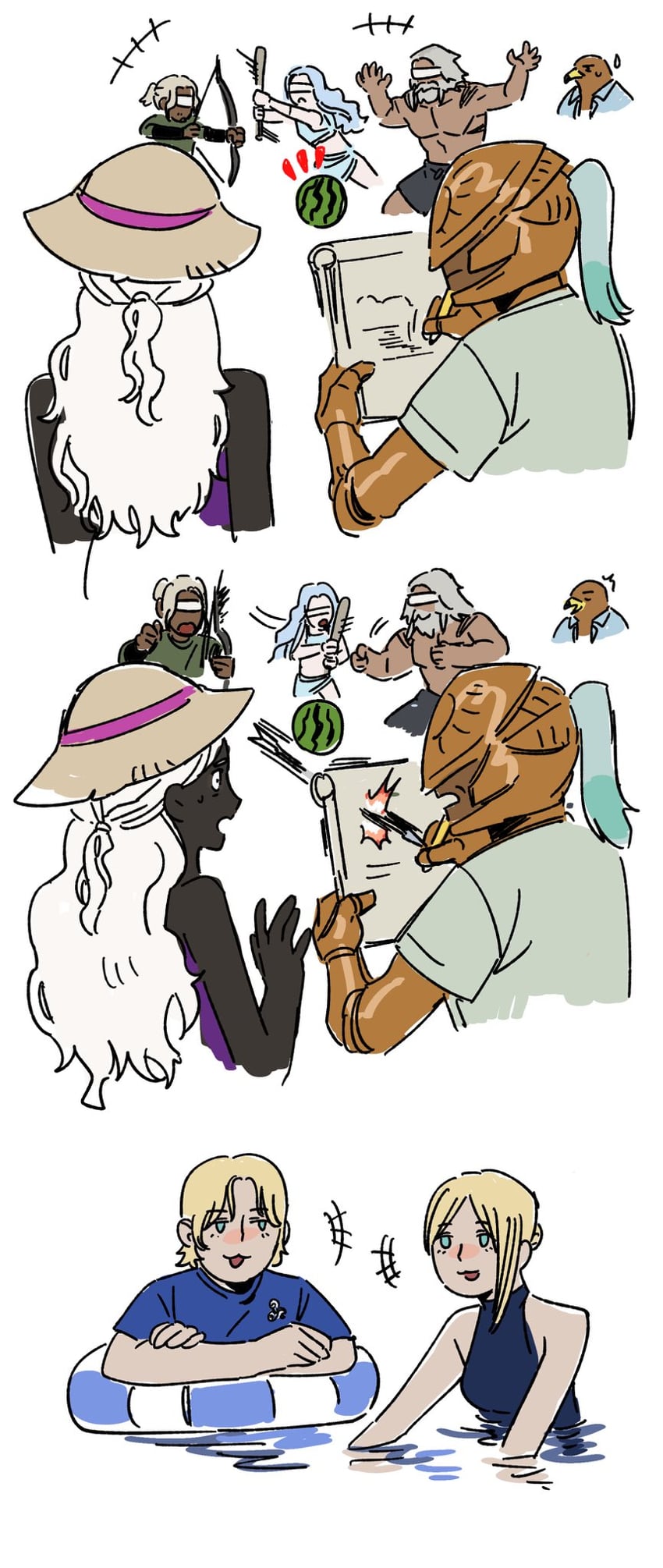 recluse, revenant, duchess, wylder, guardian, and 3 more (elden ring and 1 more) drawn by chocytd