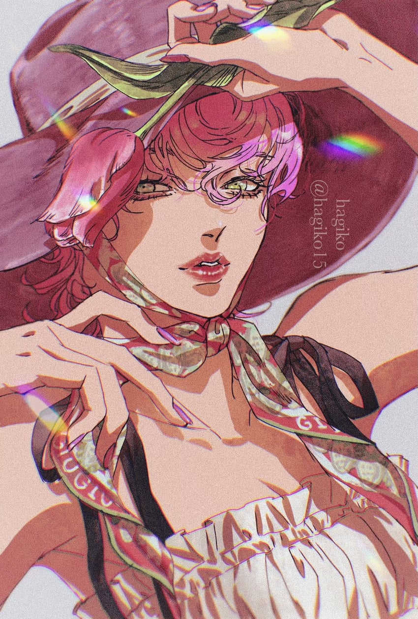 trish una (jojo no kimyou na bouken and 1 more) drawn by hagiko15