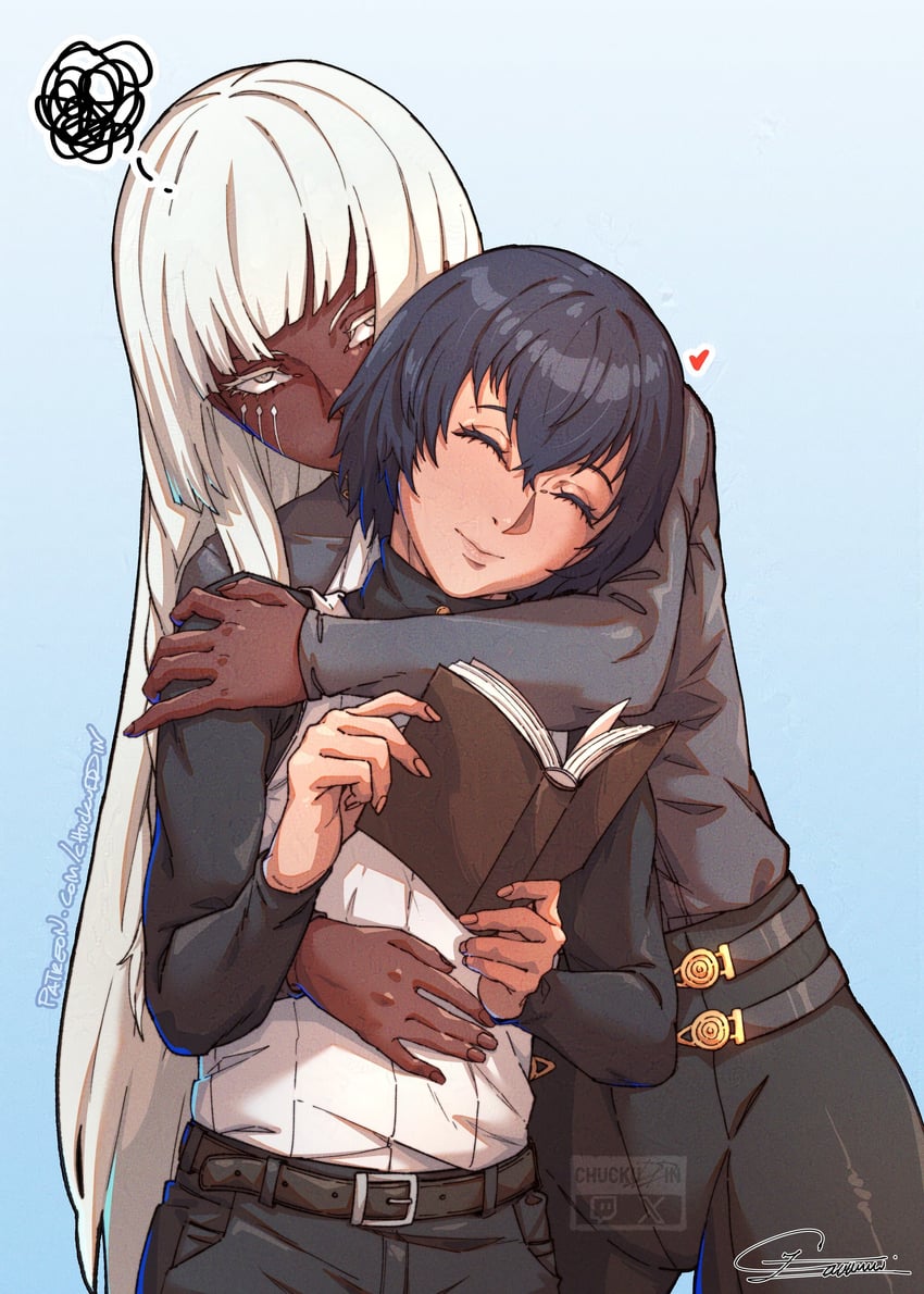 protagonist and brigitta (metaphor: refantazio) drawn by chuckuddin