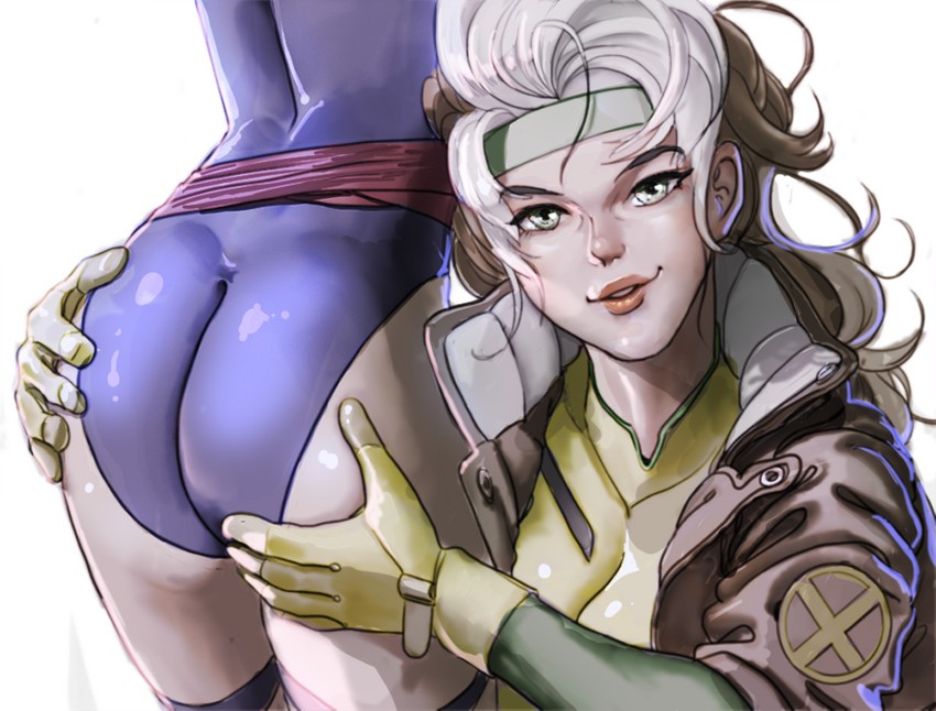psylocke and rogue (marvel and 1 more) drawn by kaze_fukeba_nanashi