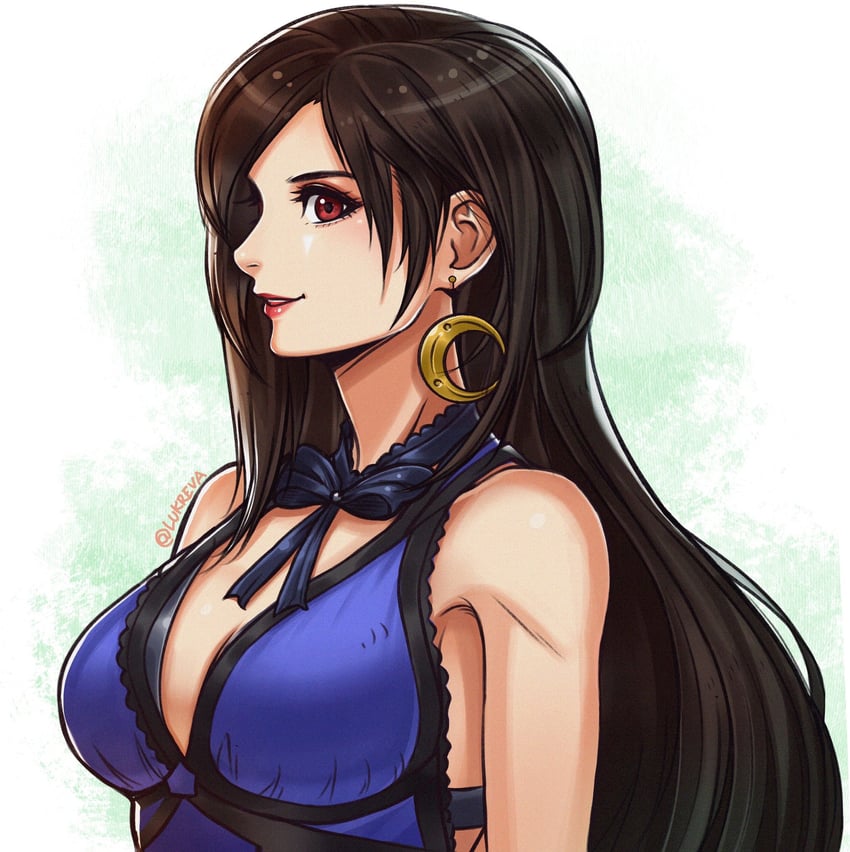 tifa lockhart (final fantasy and 2 more) drawn by lukrevadraws