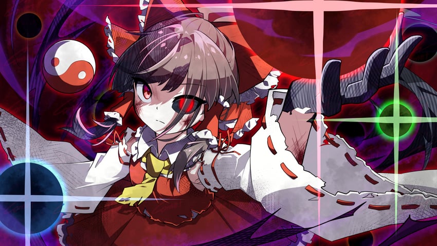 hakurei reimu (touhou and 1 more) drawn by megitti