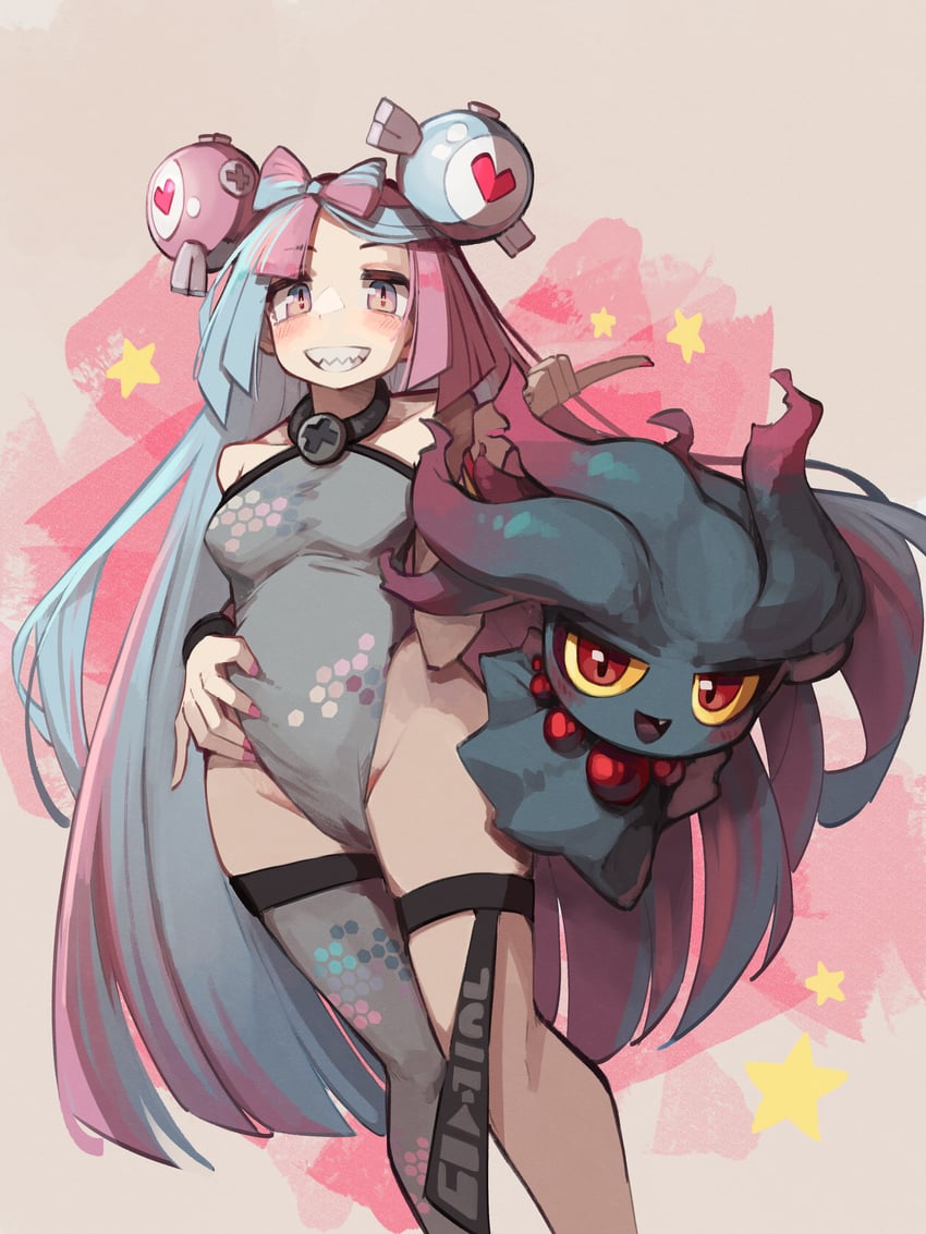 iono and misdreavus (pokemon and 1 more) drawn by togekk0