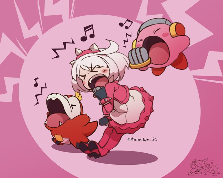 kirby, elphelt valentine, fuecoco, and mike kirby (pokemon and 3 more) drawn by yotastar