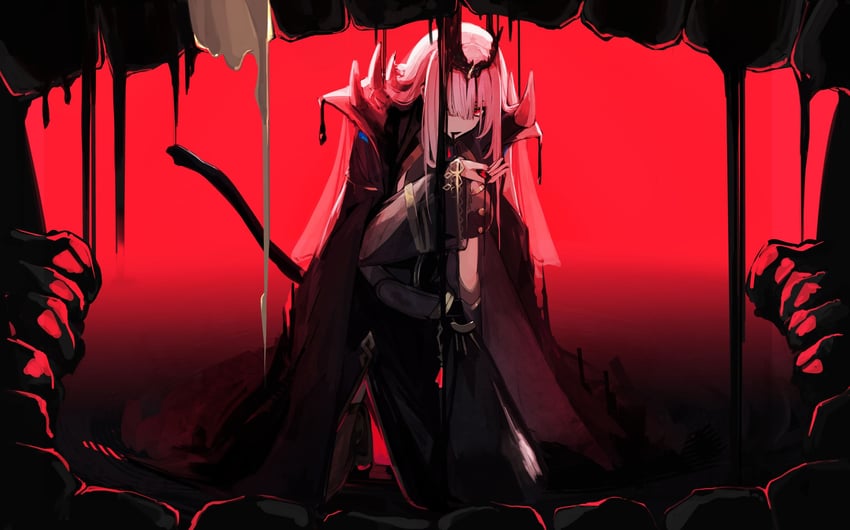 mori calliope (hololive and 1 more) drawn by tsumeki