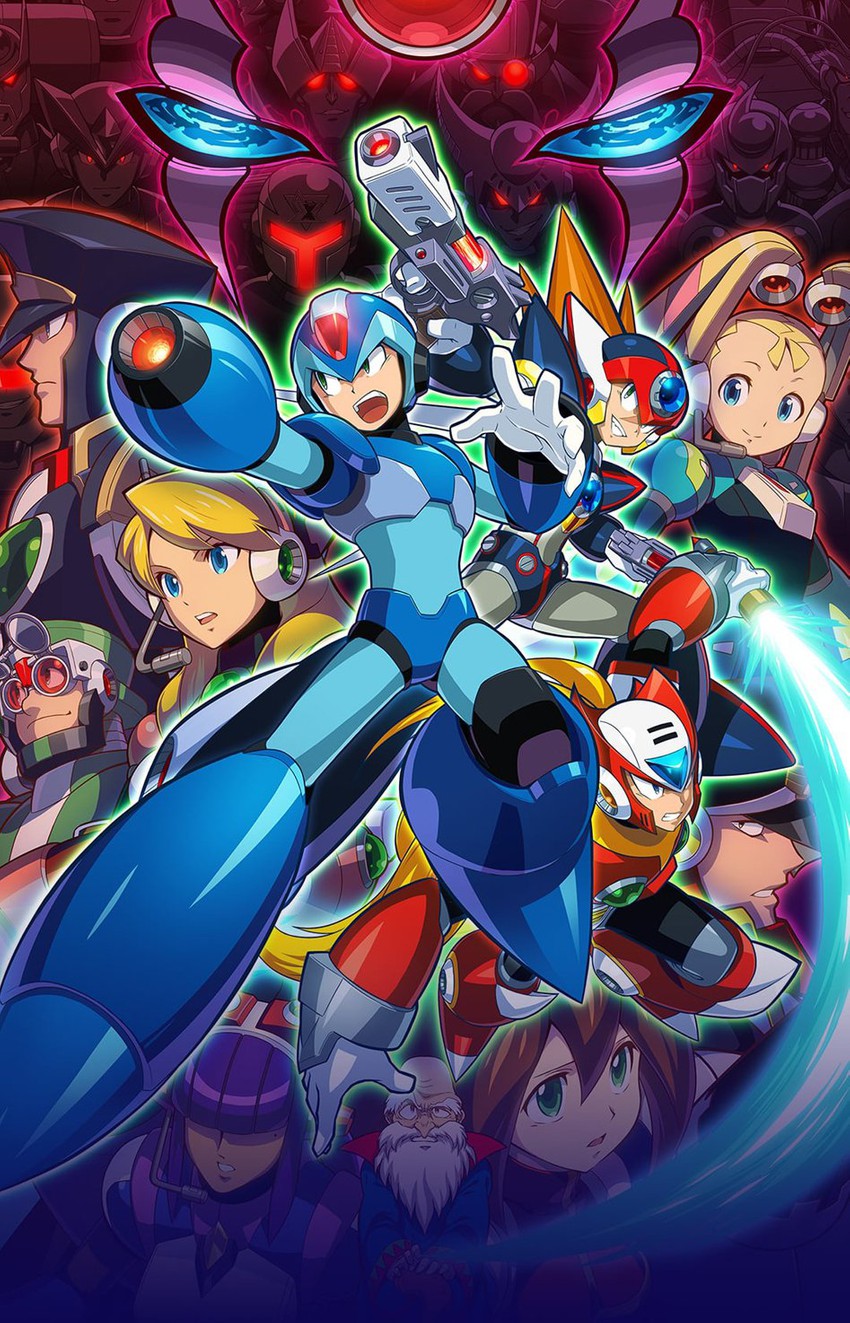 zero, x, iris, axl, alia, and 14 more (mega man and 7 more) drawn by mizuno_keisuke