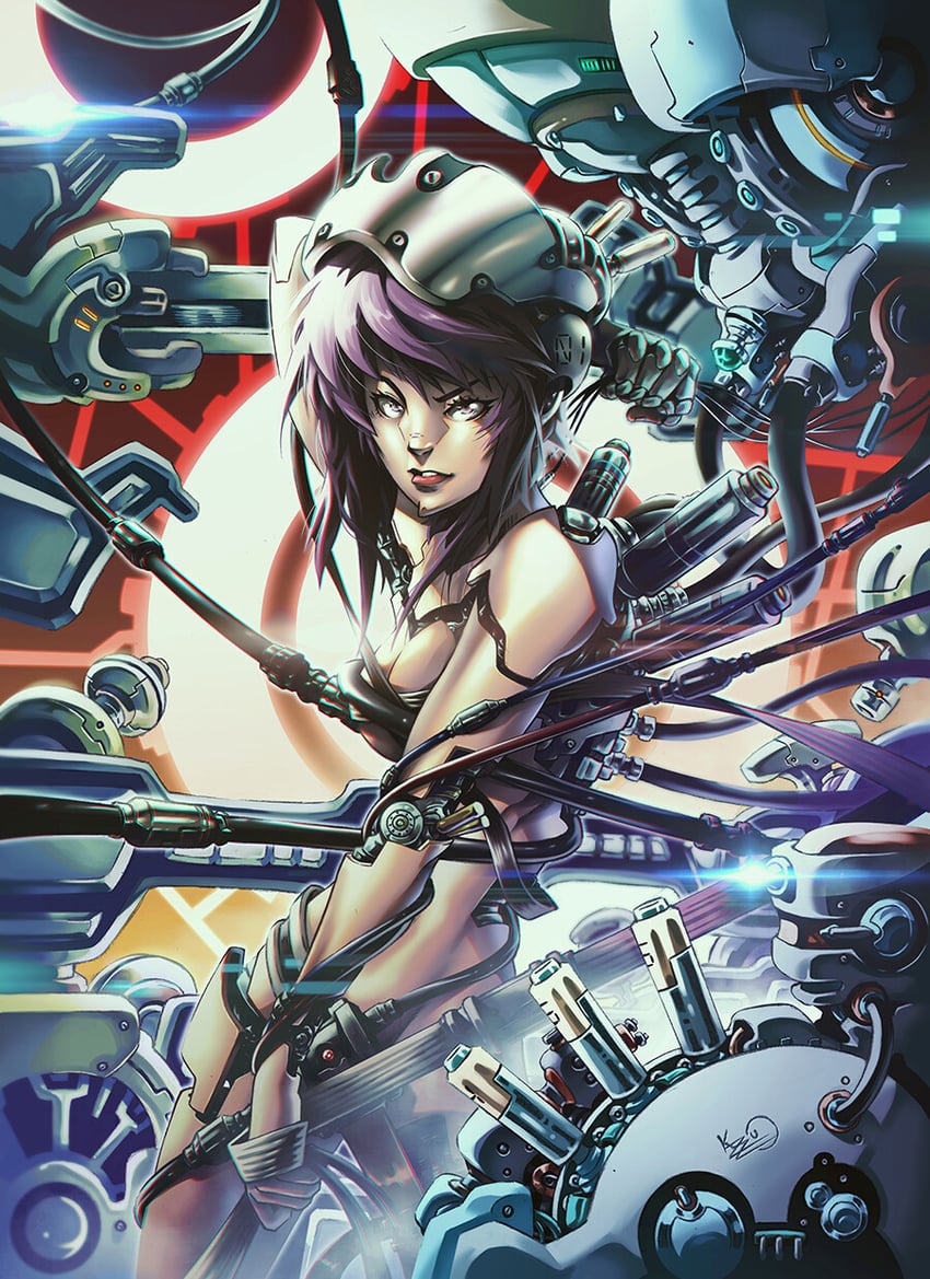 kusanagi motoko (ghost in the shell and 2 more) drawn by kazuo_miyahara_(kazzmiya)