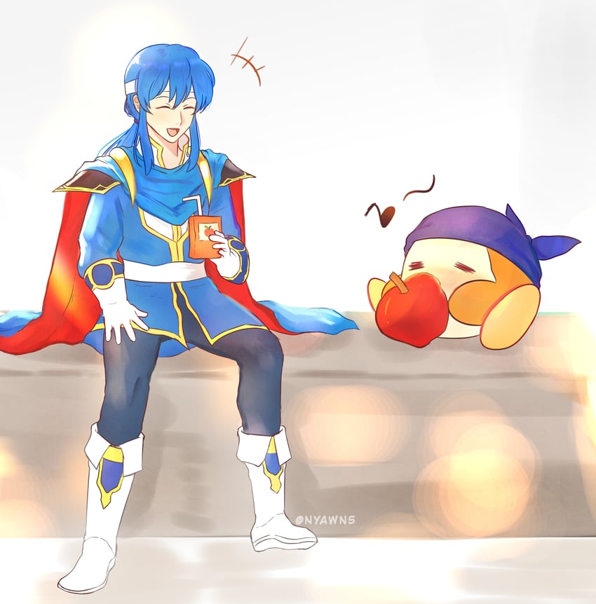 seliph, waddle dee, and bandana waddle dee (fire emblem and 2 more) drawn by nyawn5