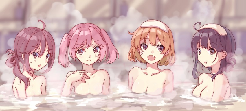 ushio, akebono, sazanami, and oboro (kantai collection) drawn by mitsuyo_(mituyo324)