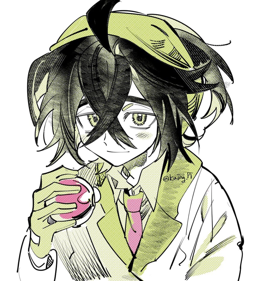 kieran (pokemon and 1 more) drawn by kaing_pi