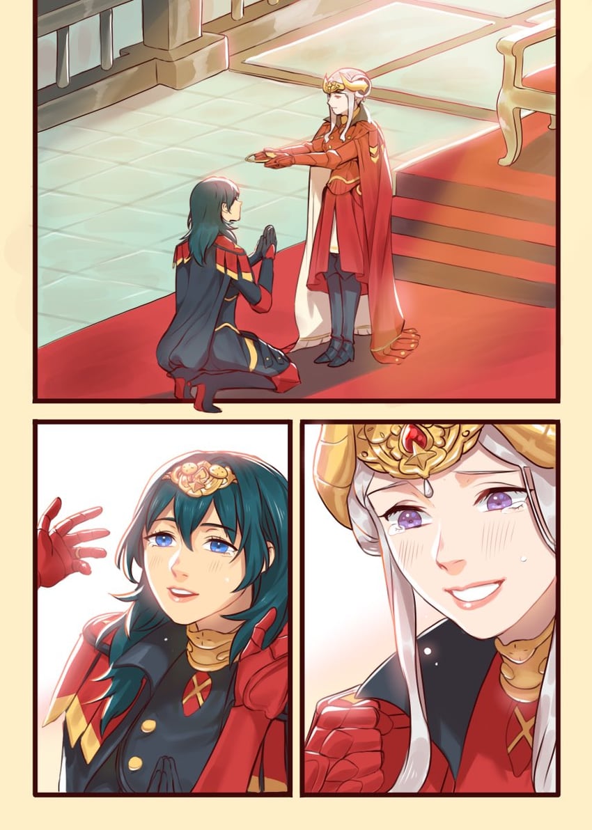 female byleth and edelgard von hresvelg (fire emblem and 1 more) drawn by radiostarkiller