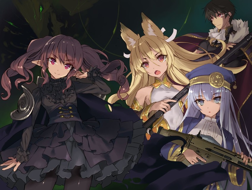 procel, kuina, rorono, and stolas (maou-sama no machi zukuri! ~saikyou no dungeon wa kindai toshi~) drawn by tsurusaki_takahiro