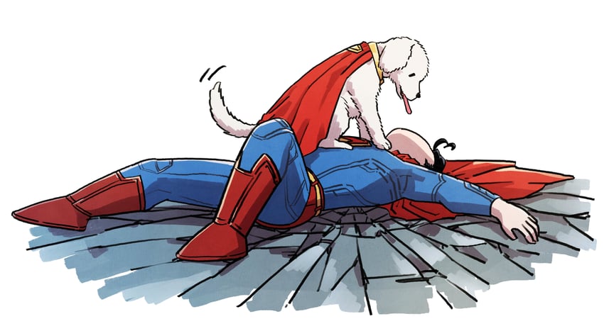 superman and krypto the superdog (dc comics and 1 more) drawn by ddalgi_nim