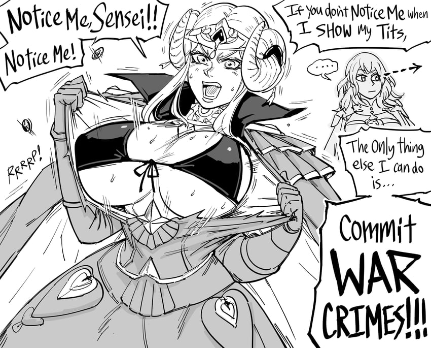 female byleth and edelgard von hresvelg (fire emblem and 1 more) drawn by bb_(baalbuddy)