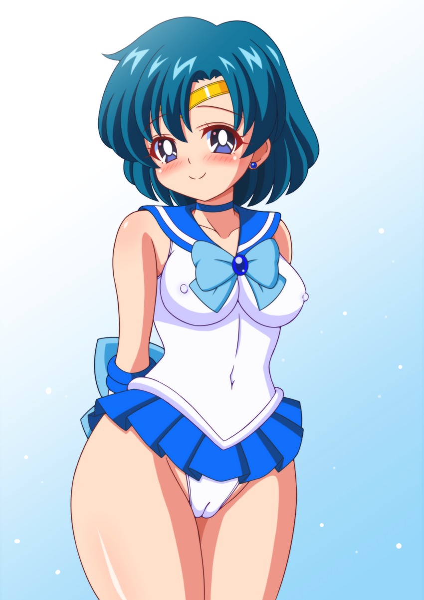 mizuno ami and sailor mercury (bishoujo senshi sailor moon) drawn by syakegohan3