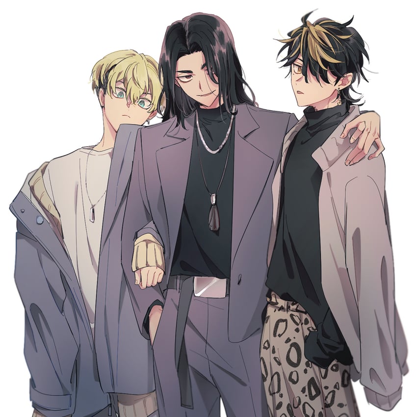 matsuno chifuyu, baji keisuke, and hanemiya kazutora (tokyo revengers) drawn by ag_(dkd_wnl)