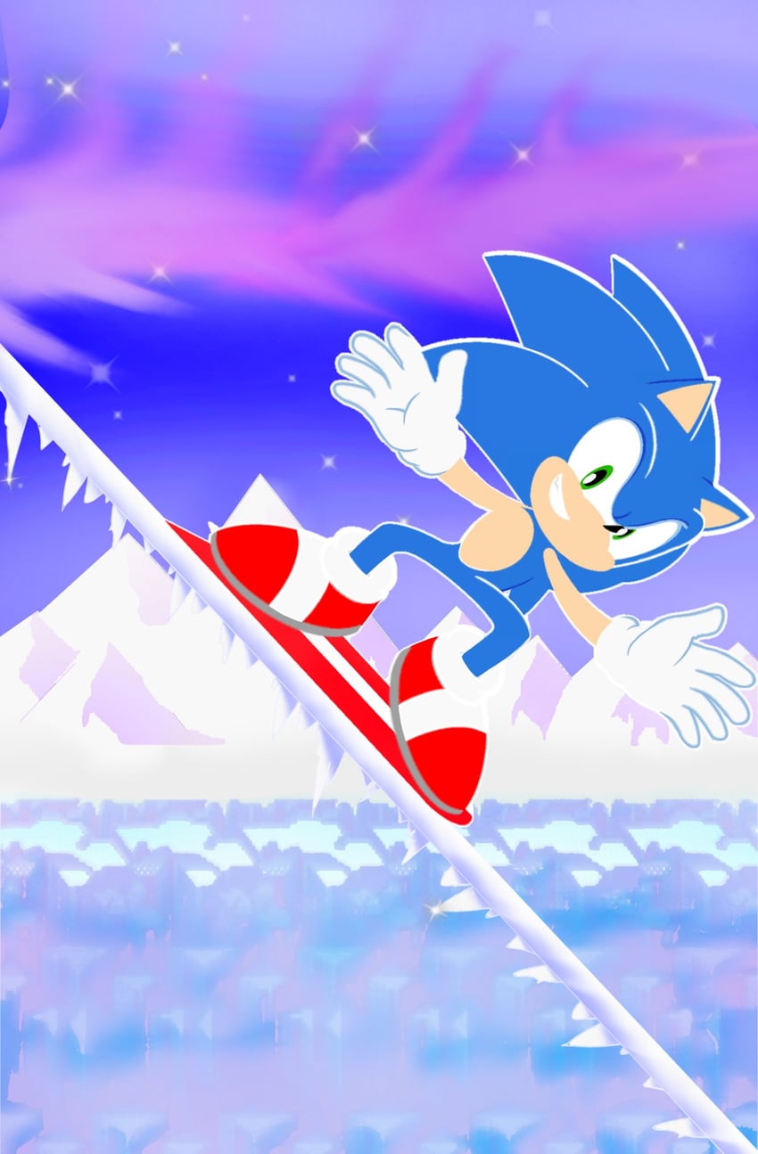 sonic the hedgehog (sonic and 2 more) drawn by artwithmiko
