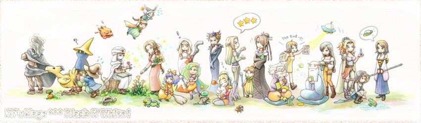 aerith gainsborough, terra branford, moogle, rydia, garnet til alexandros xvii, and 23 more (final fantasy and 11 more) drawn by shoka613