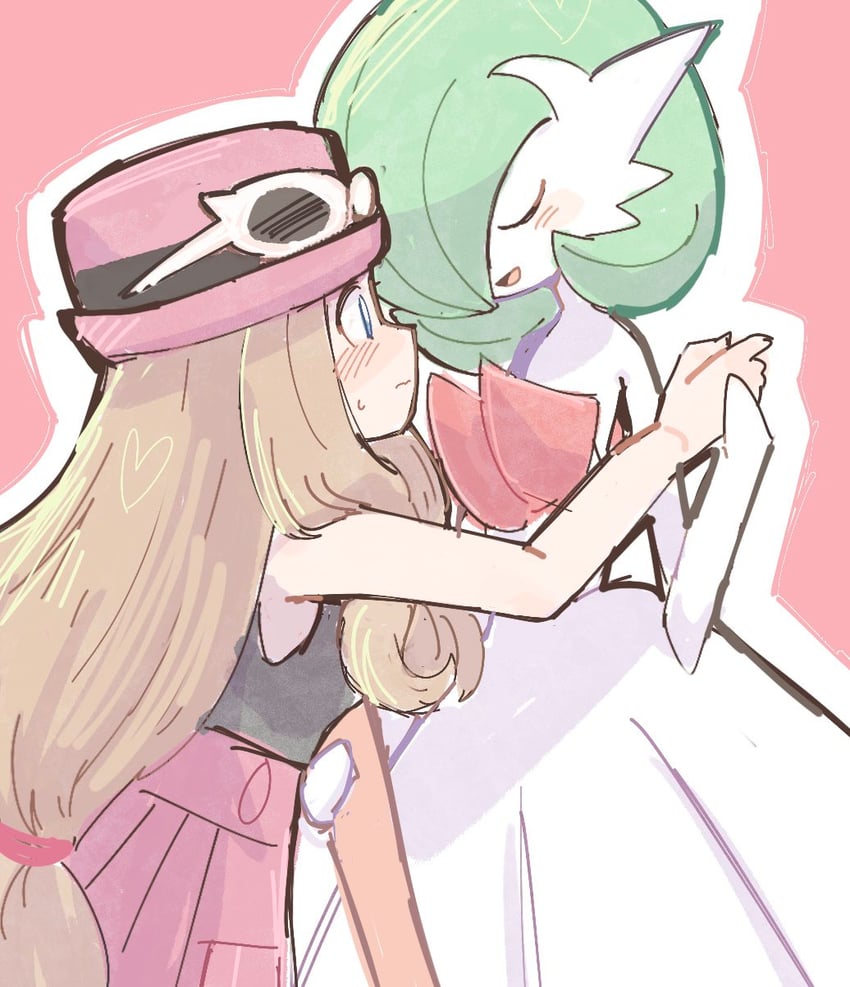 gardevoir, serena, and mega gardevoir (pokemon and 1 more) drawn by han0579