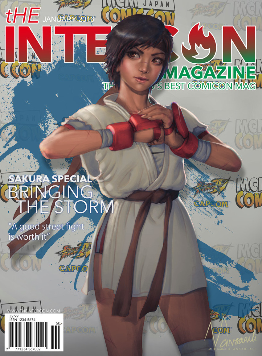 kasugano sakura (street fighter and 1 more) drawn by muhammed_ansar_ali