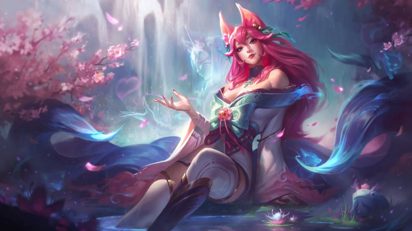 ahri and spirit blossom ahri (league of legends and 1 more) drawn by jeremy_anninos