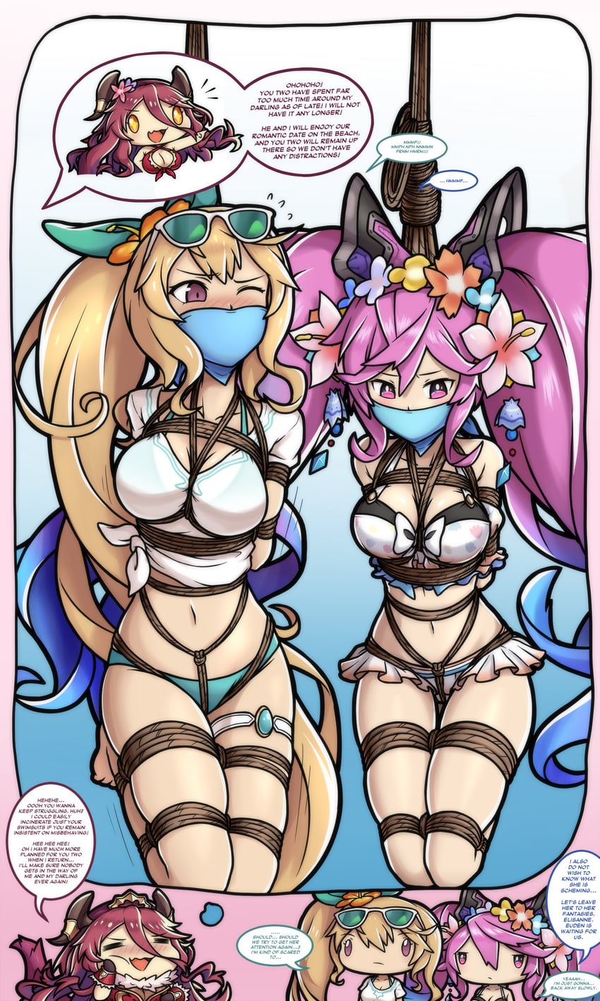 mym, cleo, and elisanne (dragalia lost) drawn by magnolia-baillon