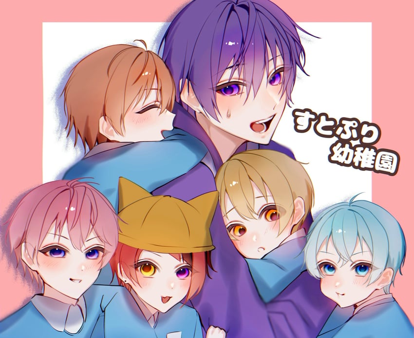 rinu, satomi, root, colon, jel, and 1 more (strawberry prince) drawn by bimigohan16