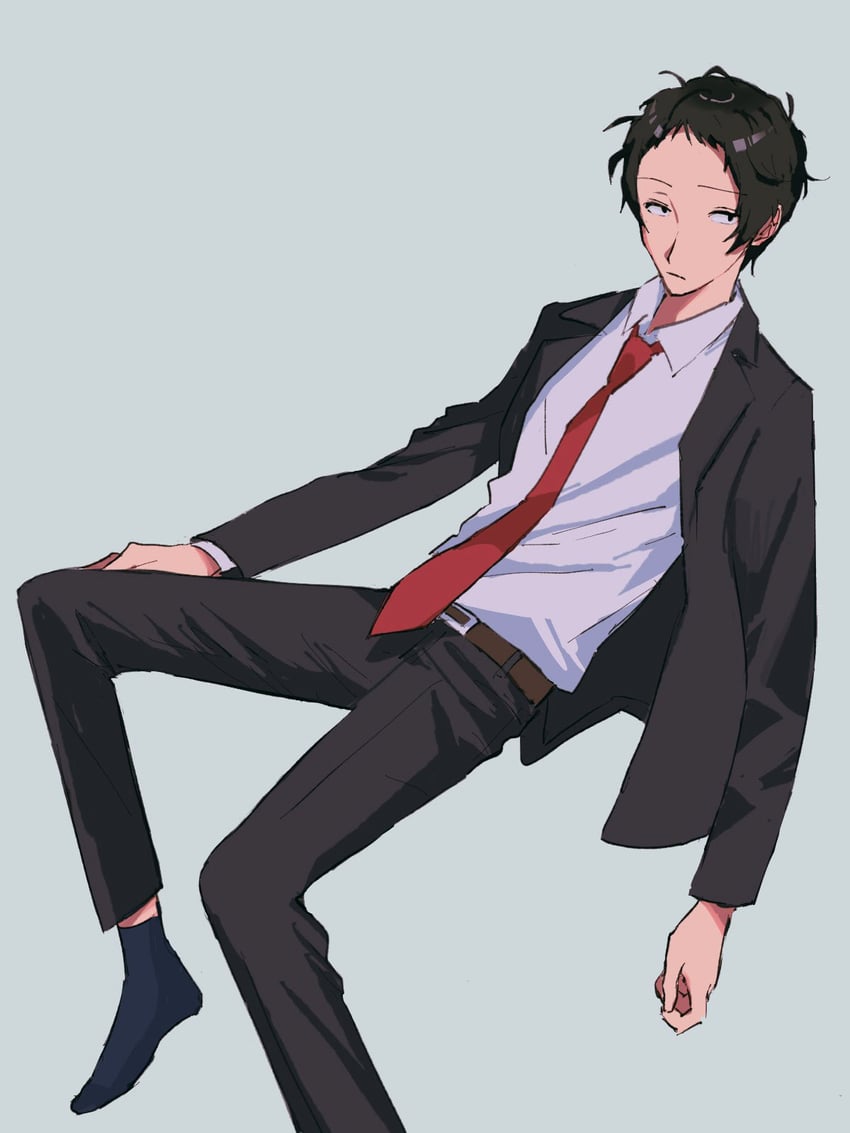 adachi tooru (persona and 1 more) drawn by momotamago