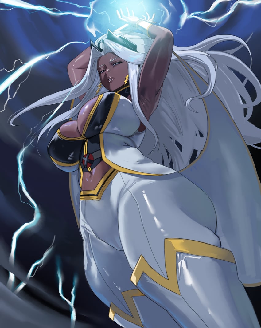 storm (marvel and 2 more) drawn by mugi_(mugit49)