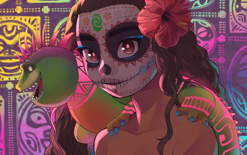 moana waialiki and maui (coco and 1 more) drawn by pano_(mohayayamai)