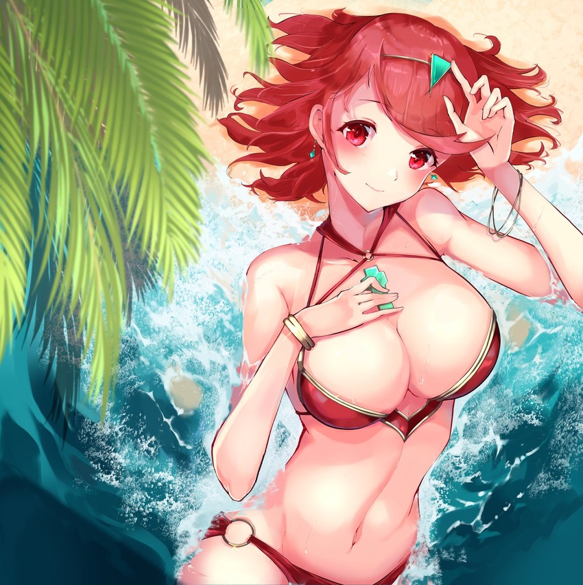 pyra (xenoblade chronicles and 1 more) drawn by risumi_(taka-fallcherryblossom)