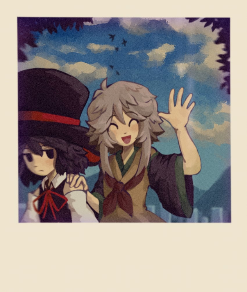 enraku tsubakura and houlen yabusame (len'en) drawn by gzpxllztt