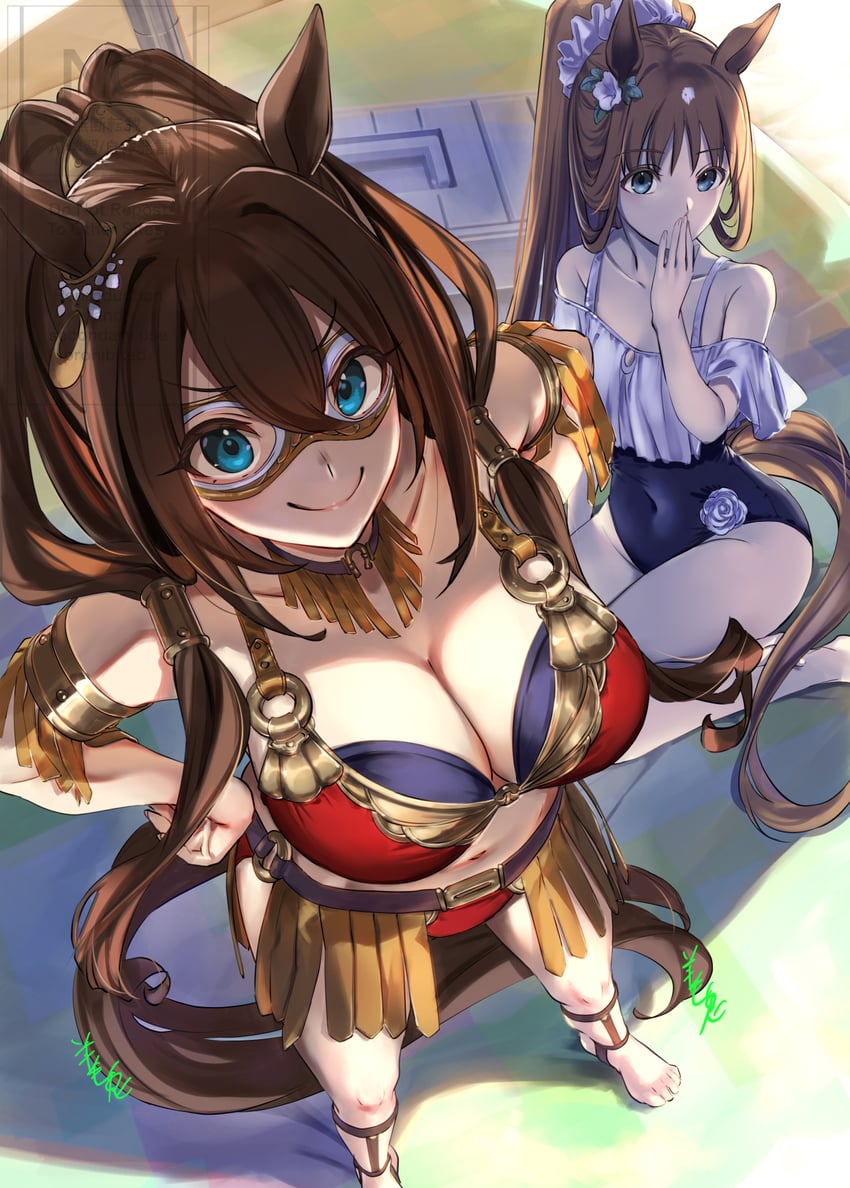 grass wonder and el condor pasa (umamusume) drawn by youmou_usagi