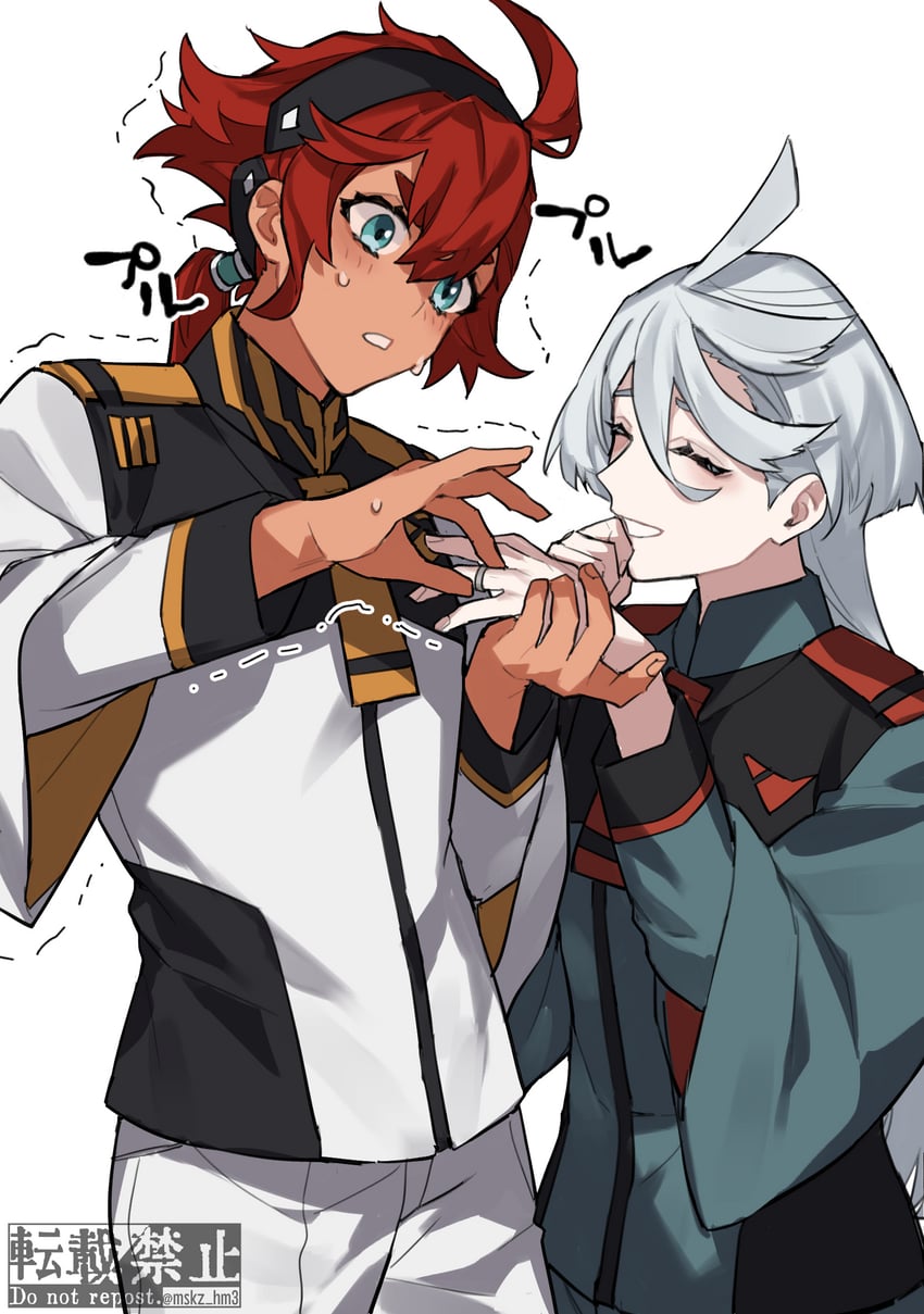 suletta mercury and miorine rembran (gundam and 1 more) drawn by hotta_mskz