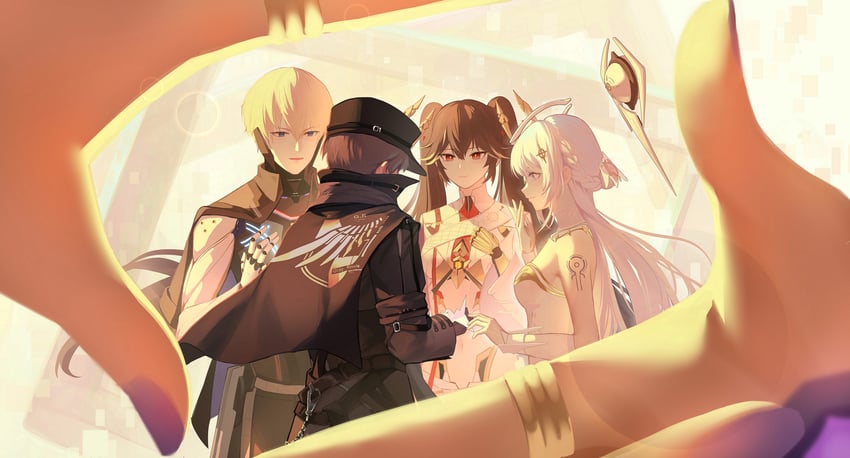 lucia, liv, lee, commandant, lucia: pyroath, and 2 more (punishing: gray raven) drawn by hygge_hanrui