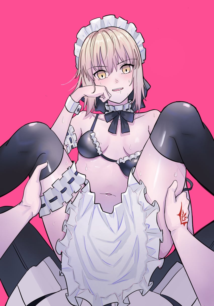 artoria pendragon, fujimaru ritsuka, and saber alter (fate and 1 more) drawn by longdq3008