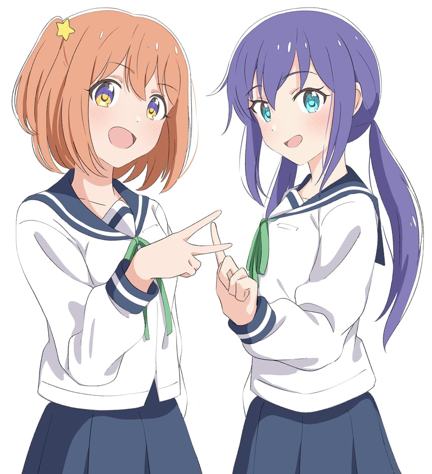 manaka ao and konohata mira (koisuru asteroid) drawn by uchuu_no_mozuku