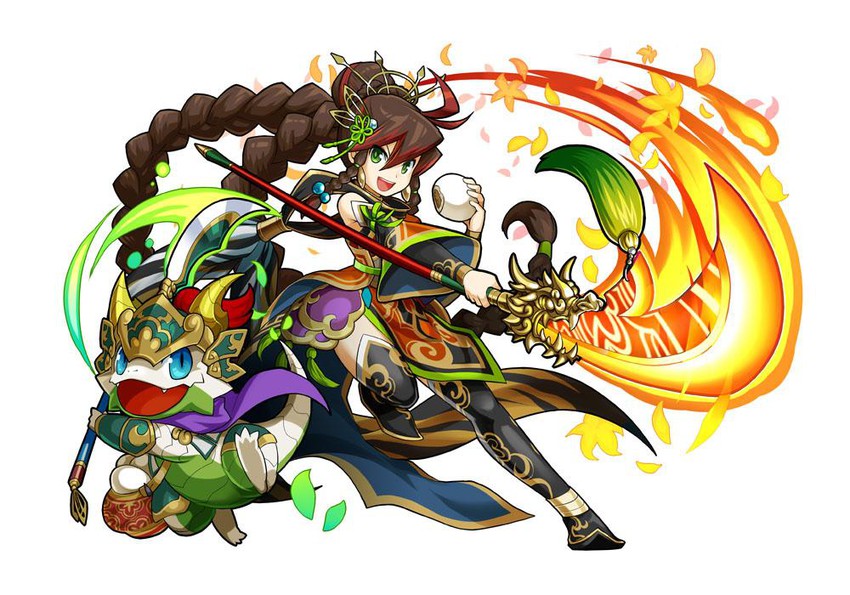 guan yinping and winron (puzzle & dragons) drawn by ikeya_(higumake)