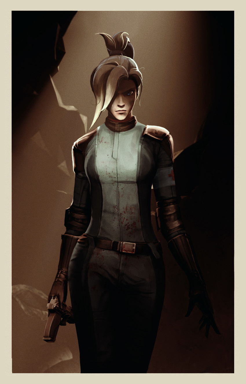 mercy (overwatch and 1 more) drawn by shmagomolova