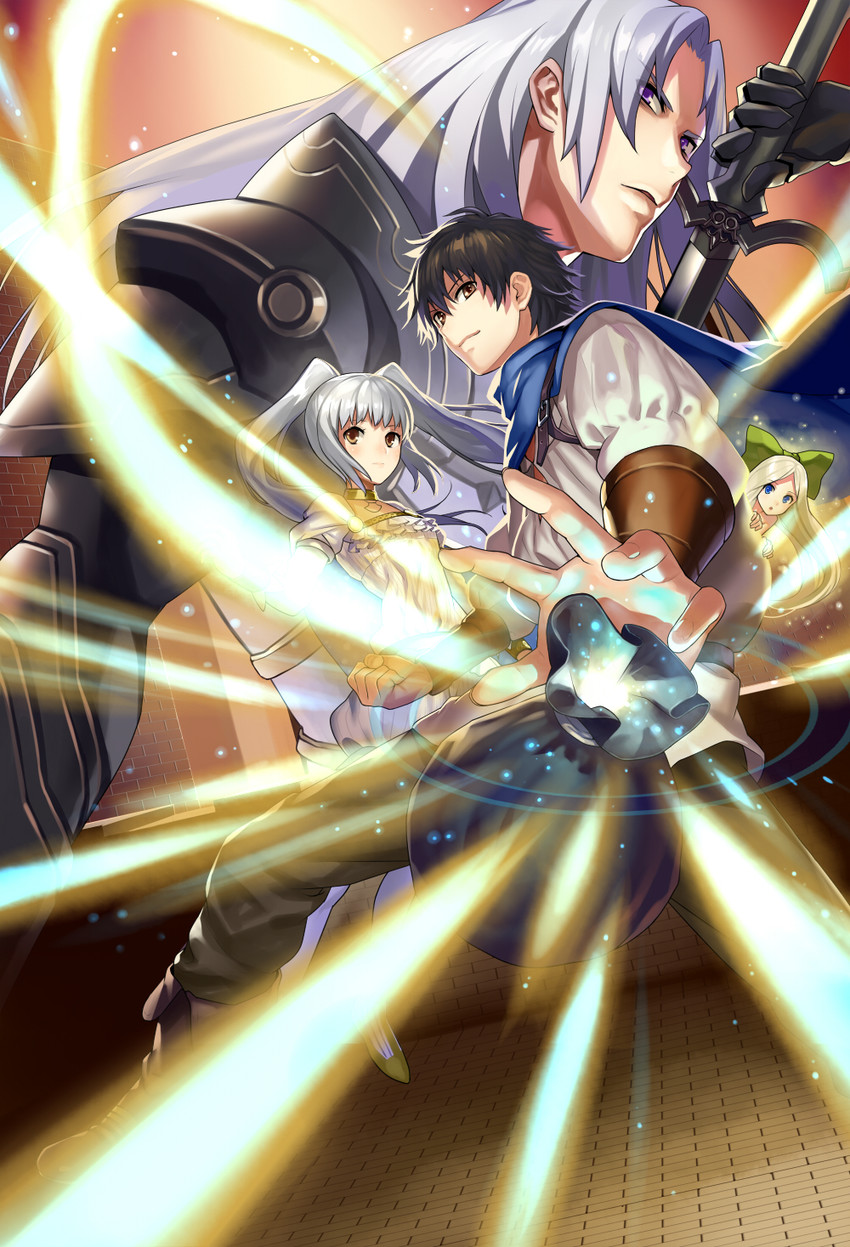 sugai shin'ichi, mary, sylph, and berganza (hangyaku no yuusha to dougu-bukuro) drawn by gaou_(umaiyo_puyoman)