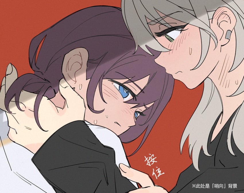 iseri nina and kawaragi momoka (girls band cry) drawn by jhon_trick
