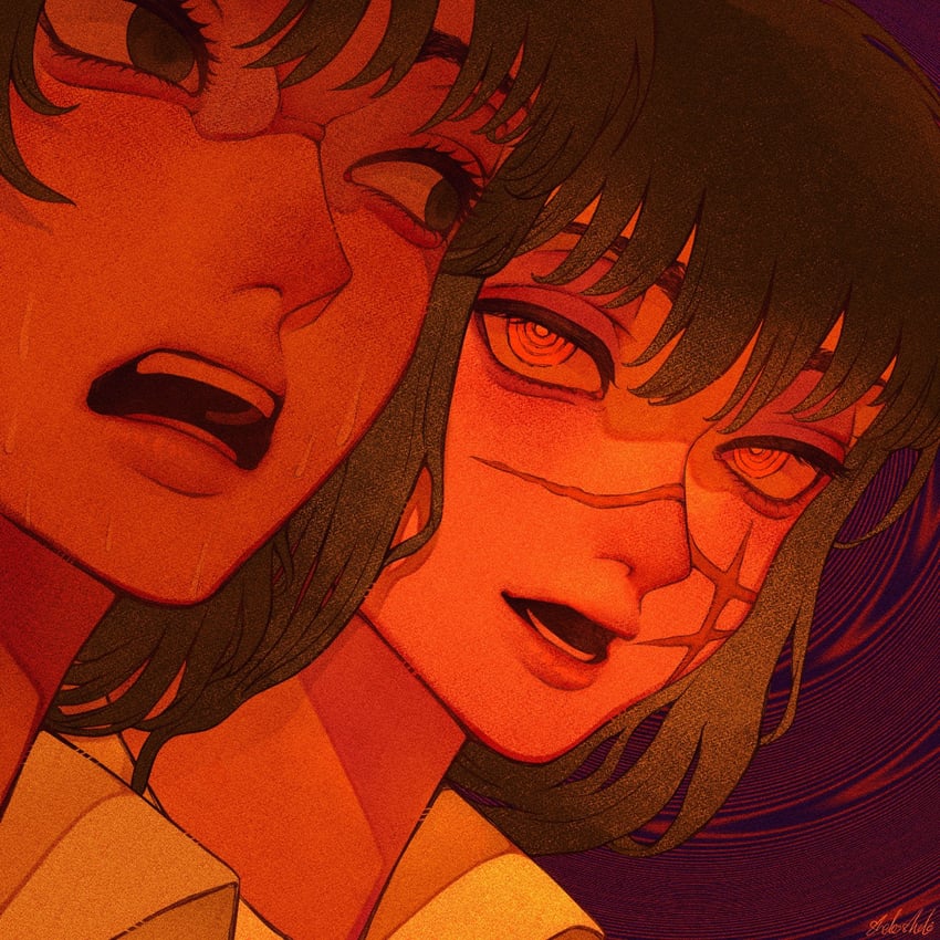 yoru and mitaka asa (chainsaw man) drawn by shekisheki15