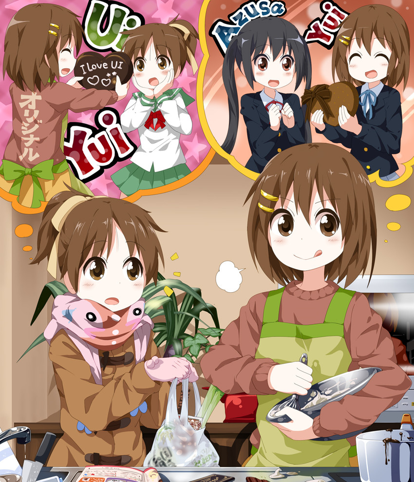 nakano azusa, hirasawa yui, and hirasawa ui (k-on!) drawn by ruu_(tksymkw)